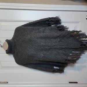 Grey Jillumi Poncho Sweater